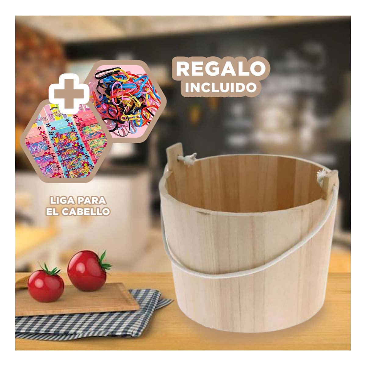 CAJA DE MADERA CON AGARRADERA DE CUERDA PARA DECORACION RUSTICA Y ORGANIZACION Y+LIGAS REGALO - 2