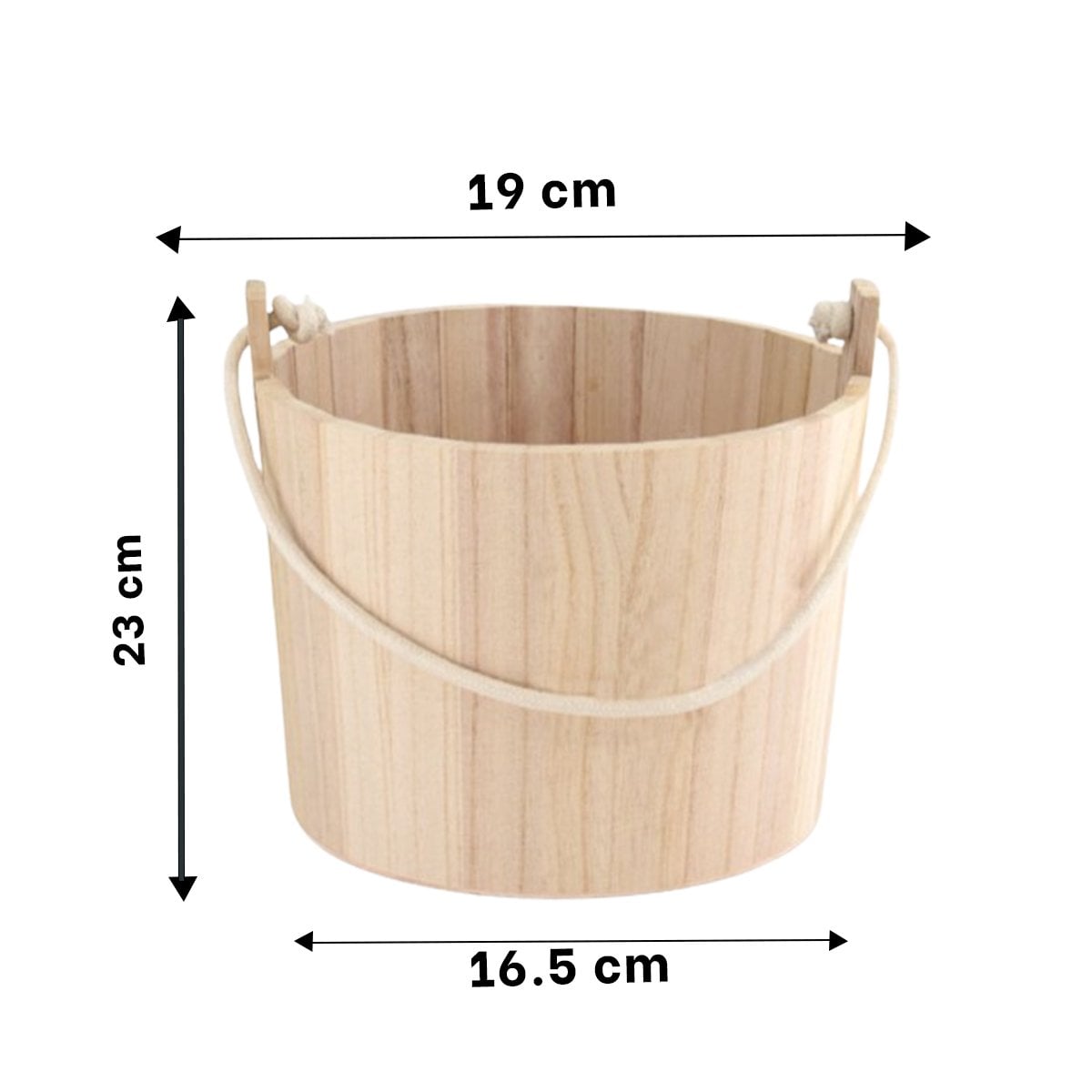 PACK6 RECIPIENTE DE MADERA DECORATIVA CON AGARRADERA DE CUERDA PARA CASA Y+REGALO STICKER - 4
