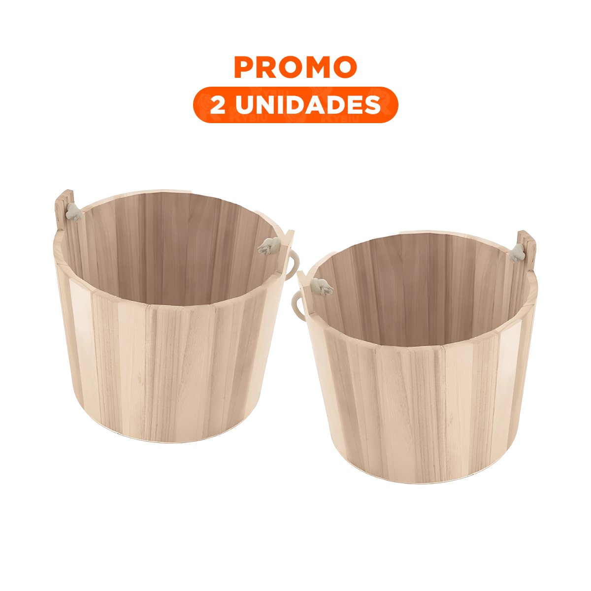 PACK2 CAJA RUSTICA DE MADERA CON AGARRADERA DE CUERDA PARA DECORACION NATURAL Y+REGALO STICKER - 1
