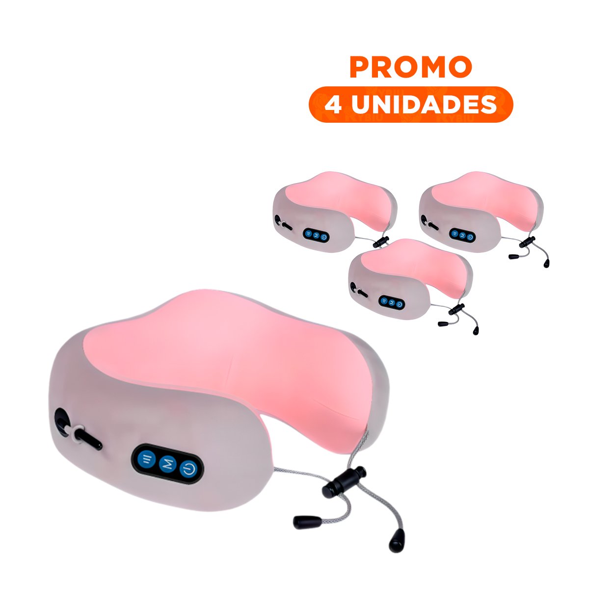 PACK4 SOPORTE CERVICAL CON MASAJE ELECTRICO PARA RELAJO MUSCULAR - 1