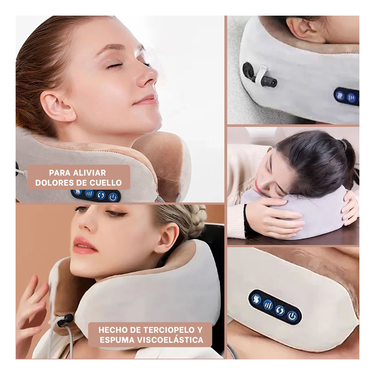 ALMOHADA DE CUELLO MASAJEADOR ELECTRICO PARA RELAJACION EN CASA Y OFICINA - 2