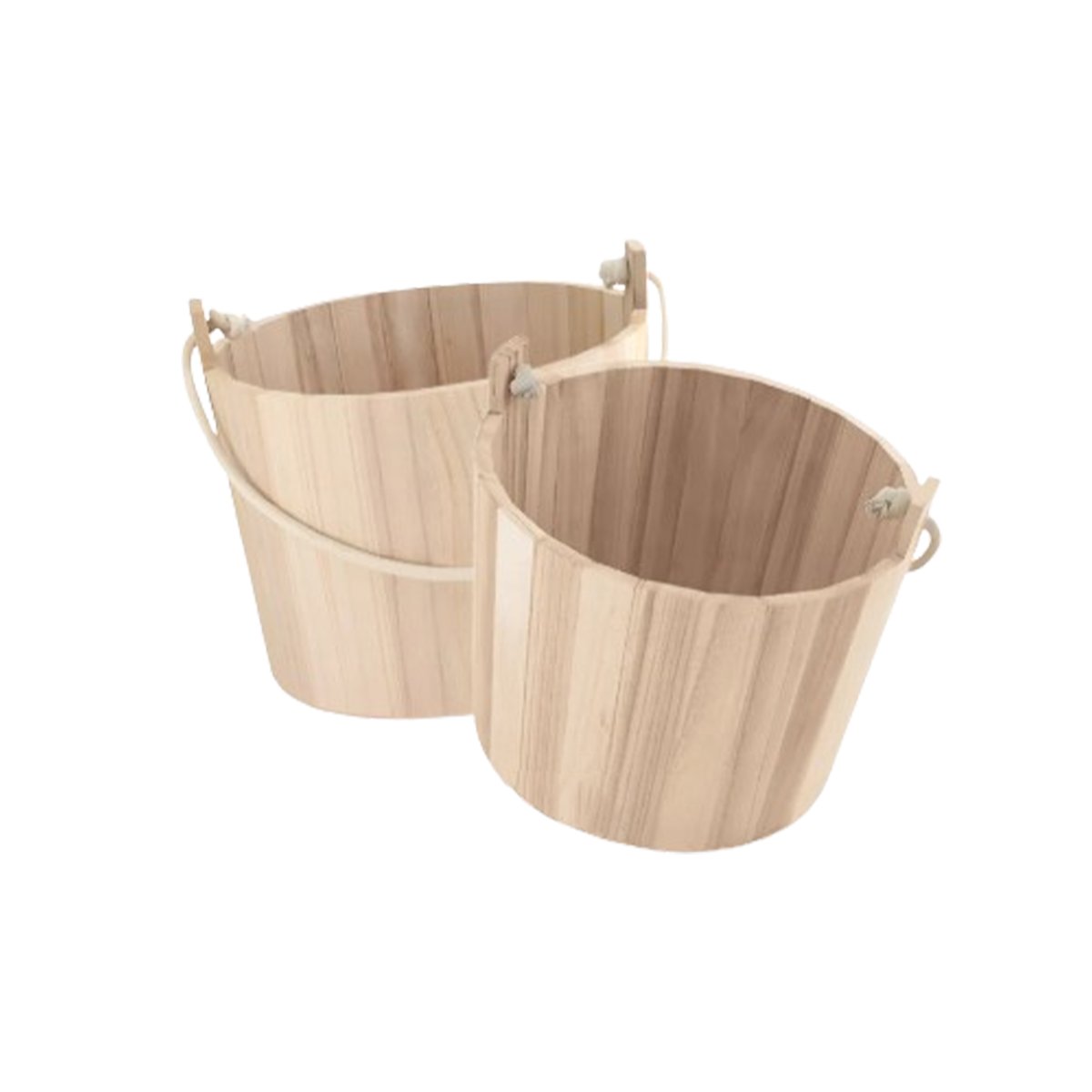 PACK12 CANASTA DE MADERA CON CUERDA DECORATIVA PARA ORGANIZAR ESPACIOS Y+REGALO STICKER - 2