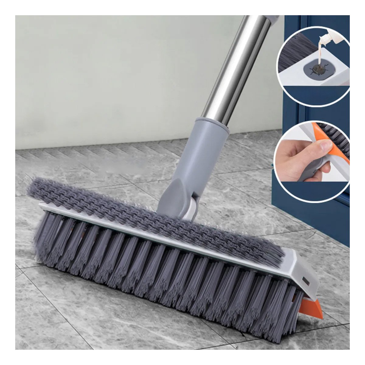 ESCOBA CEPILLO Y SILICONA 3 EN 1 PARA LIMPIEZA DE HOGAR PRACTICA - 5