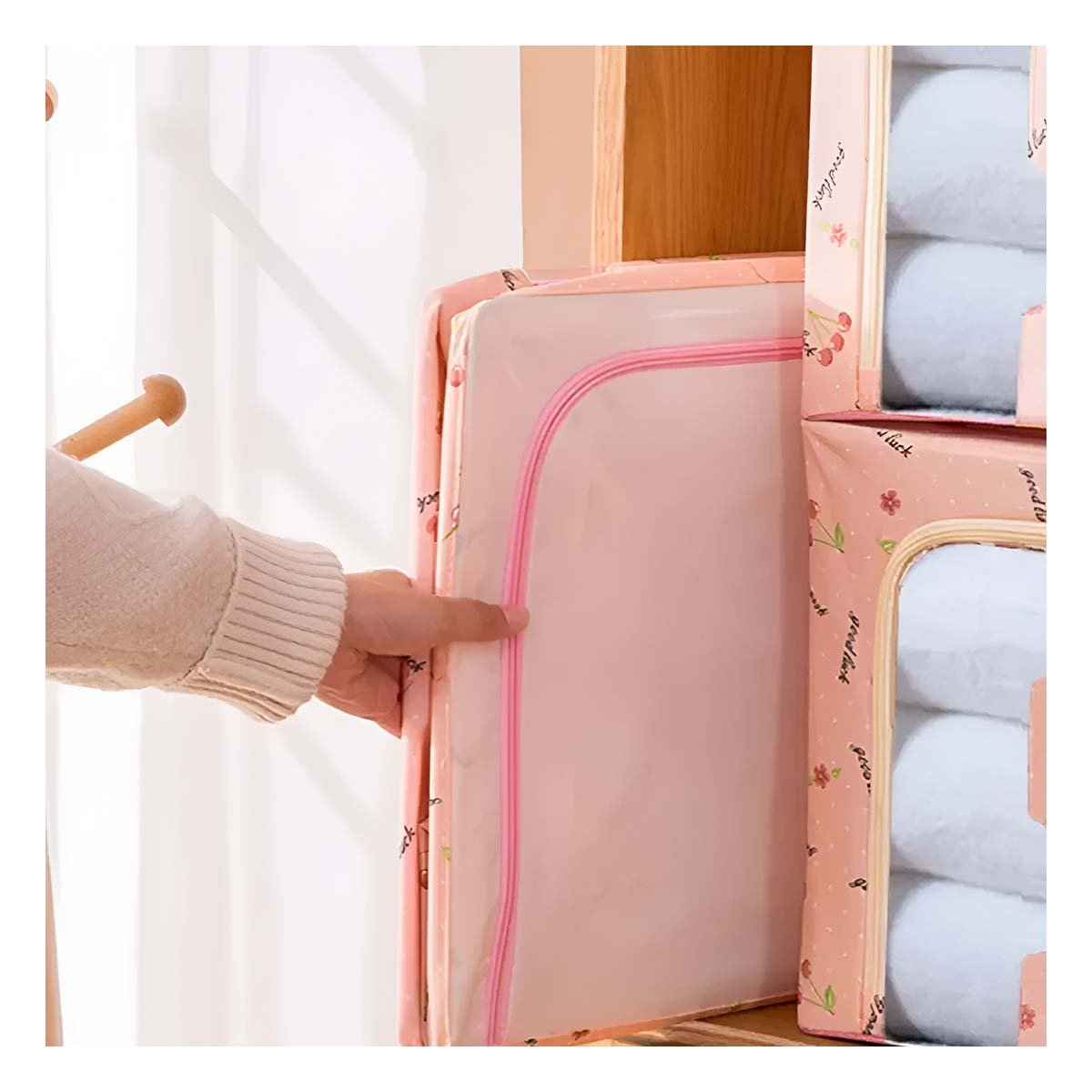 PACK12 ORGANIZADOR DE GUARDADO PLEGABLE PARA CASA CON ESTILO SUAVE Y ORDEN Y+REGALO STICKER - 3