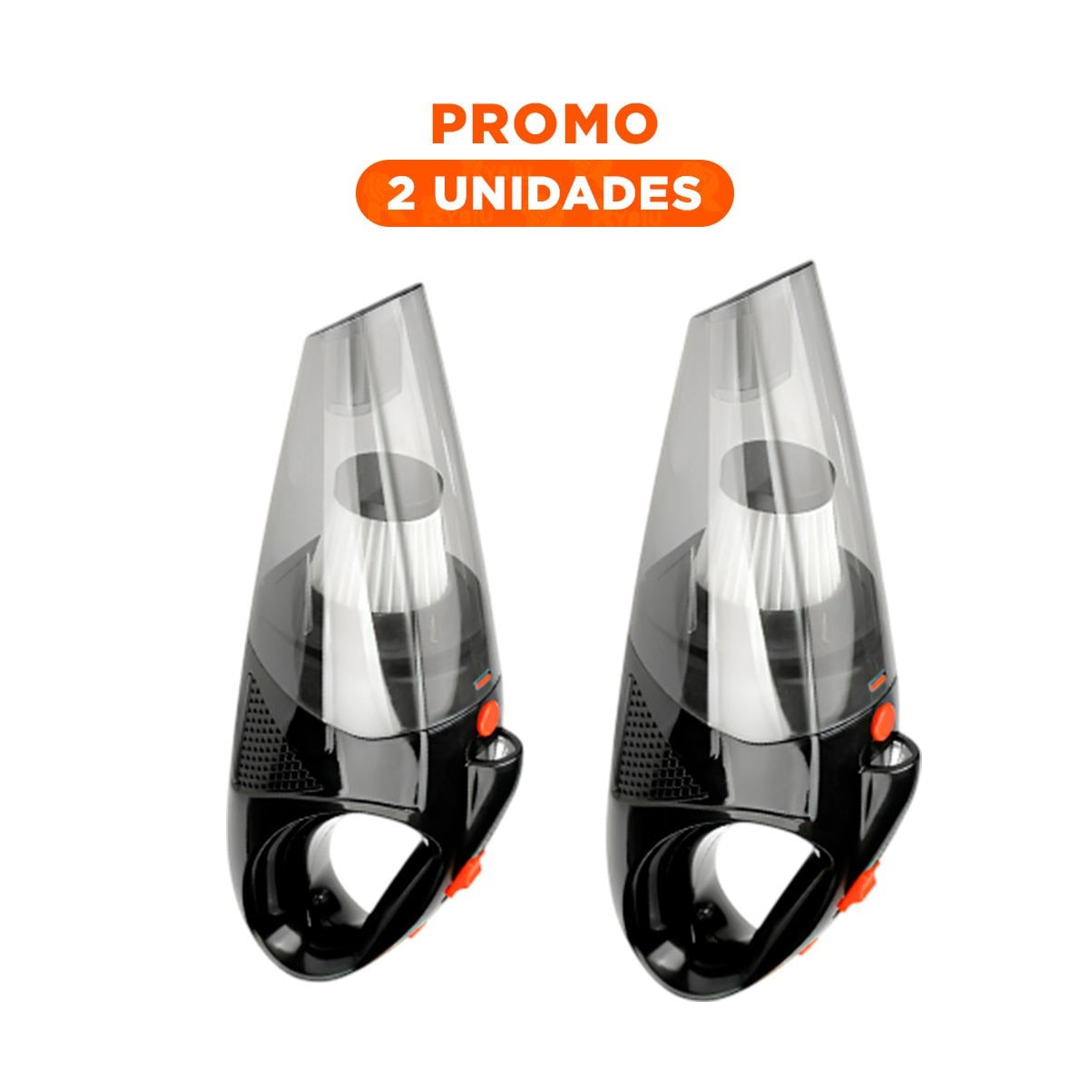 PACK2 ASPIRADORA COMPACTA CON LINTERNA PARA ESPACIOS REDUCIDOS Y USO DOMESTICO Y+REGALO STICKER - 1