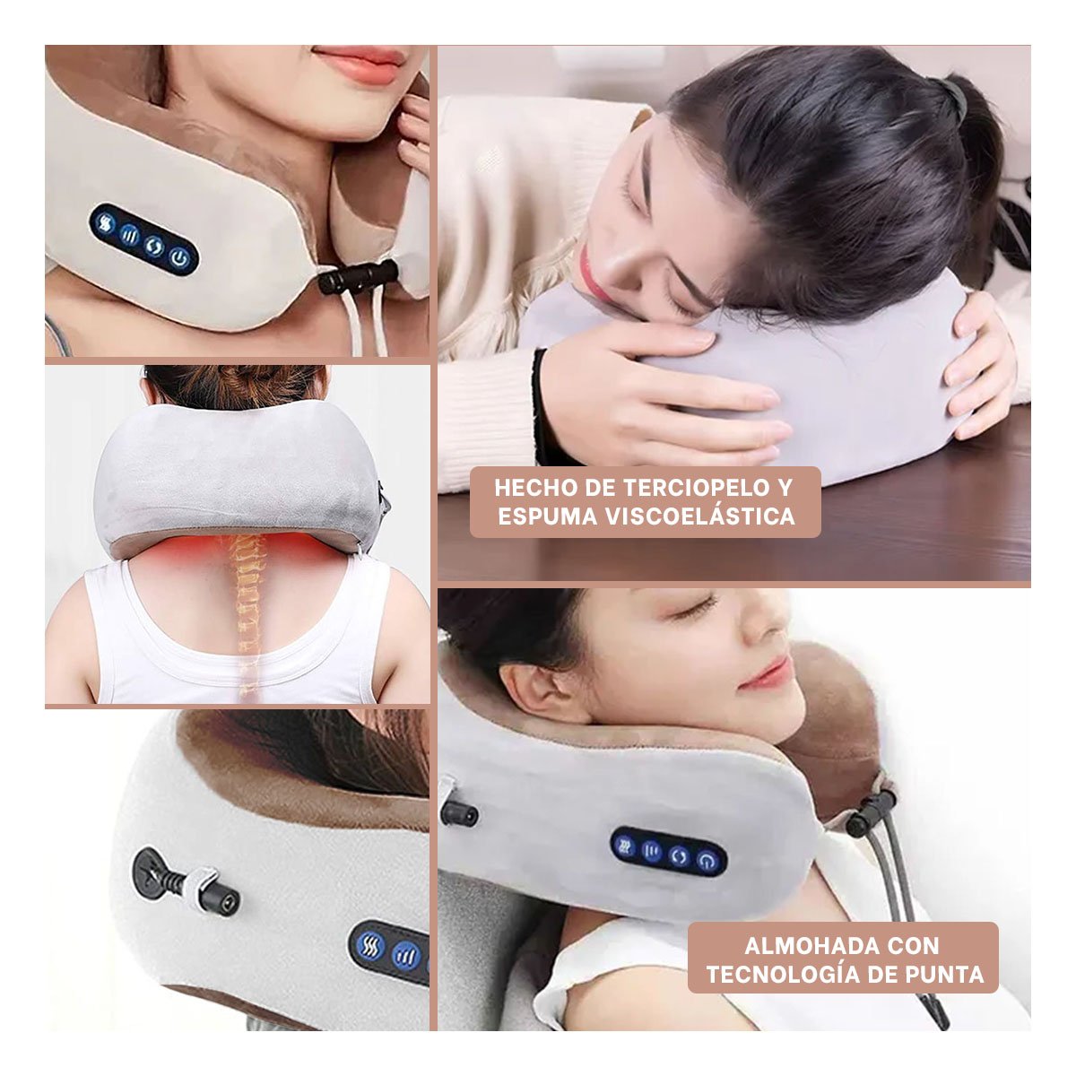 DESCANSADOR DE CUELLO MASAJEADOR ELECTRICO PARA RELAJACION PROLONGADA EN HOGAR Y+POST IT - 2