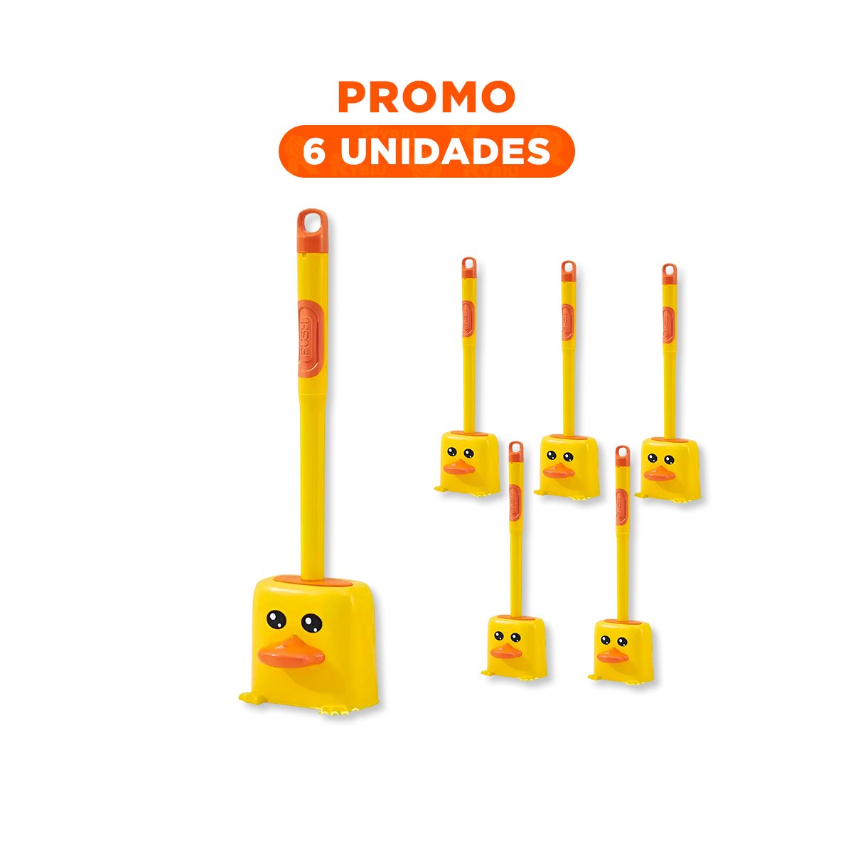 PACK6 HERRAMIENTA DE HIGIENE PARA INODORO CON DISENO COMPACTO Y COMODO Y+REGALO STICKER - 1