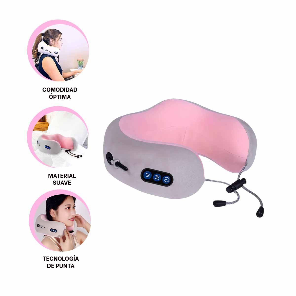 APOYACABEZA DE CUELLO MASAJEADOR ELECTRICO PARA DESCANSO DIARIO EN HOGAR Y+PAPEL REGALO - 5