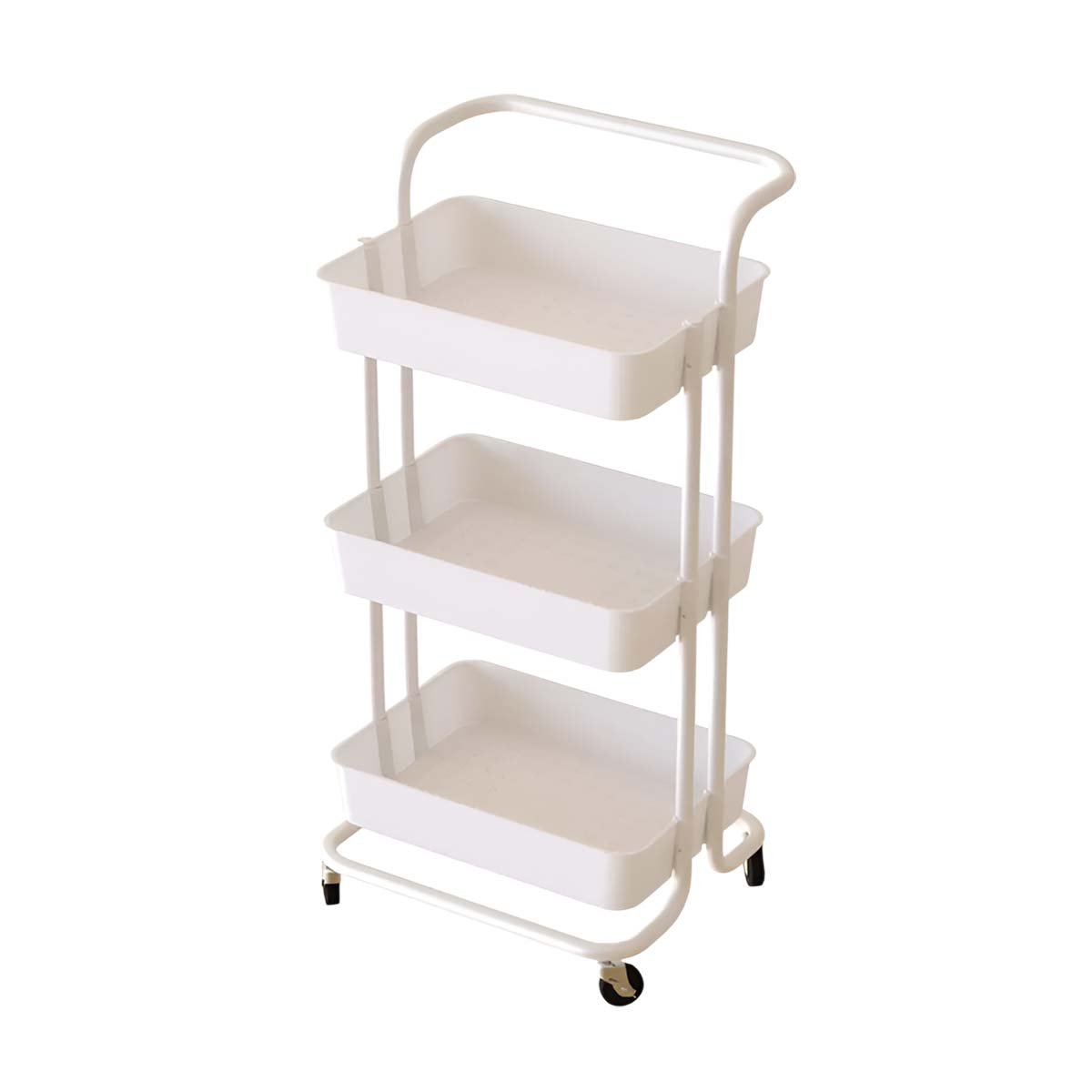 ORGANIZADOR 3 NIVELES CON RUEDAS Y MANGO GRANDE PARA USO DIARIO EN CASA Y+REGALO STICKER - 1