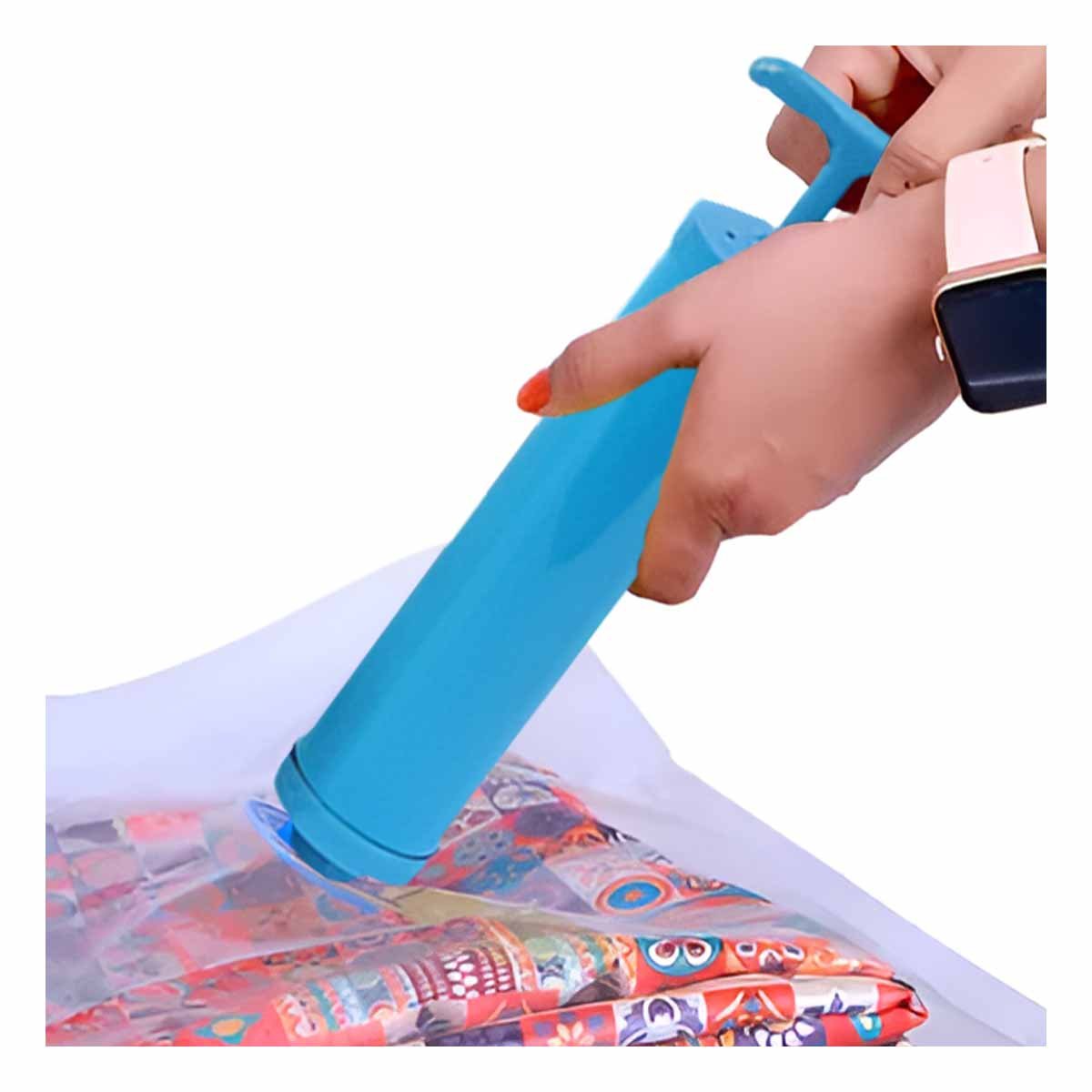 BOLSA HERMETICA AL VACIO CON KIT DE 5 PIEZAS Y SUCCIONADOR PARA ORDEN EN CASA Y+PAPEL REGALO - 2