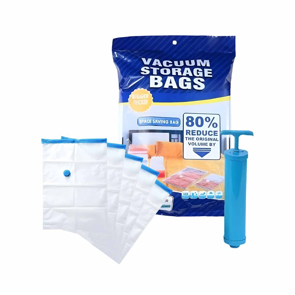 BOLSAS AL VACIO COMPACTAS CON SUCCIONADOR PARA ESPACIOS REDUCIDOS Y+LIGAS REGALO - 5