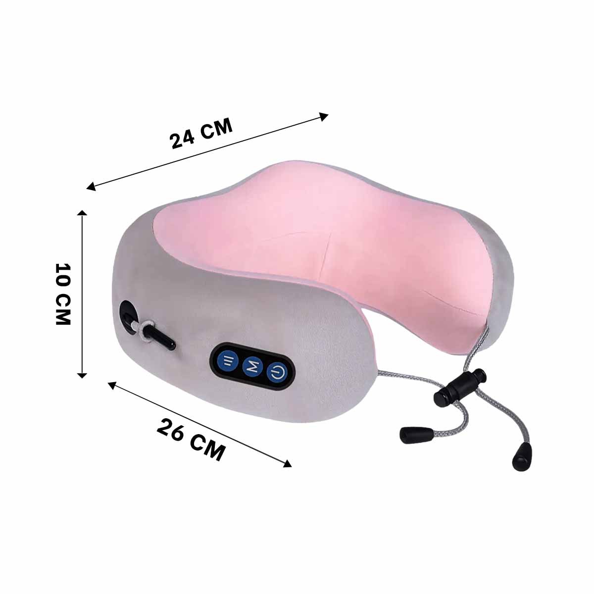 COJIN DE CUELLO CON MASAJE ELECTRICO PARA RELAJO EN CASA Y VIAJES - 4