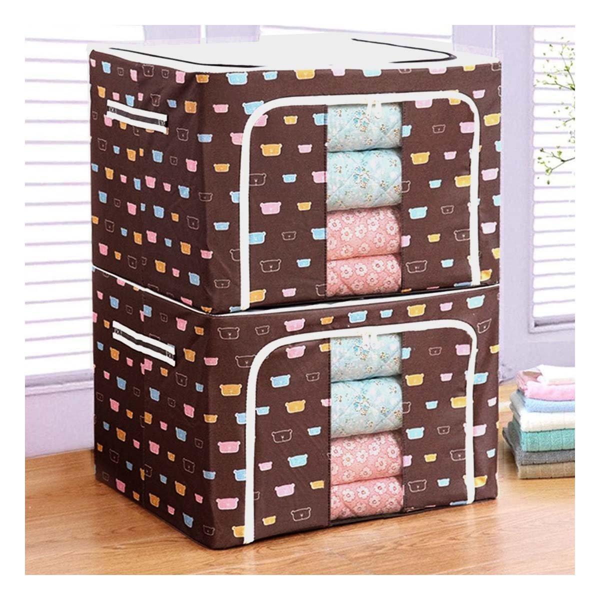 BAUL PLEGABLE PARA ALMACENAJE EN HOGAR CON ESTAMPA OSOS Y ORDEN DIARIO Y+LIGAS REGALO - 3