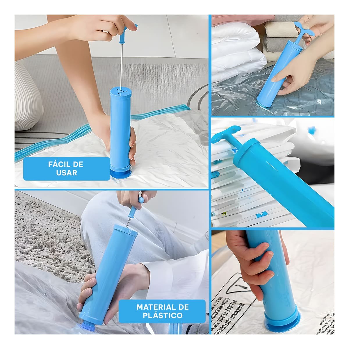 SELLADOR DE AIRE MANUAL PARA BOLSA AL VACIO FACIL DE USAR EN CASA Y COCINA - 2