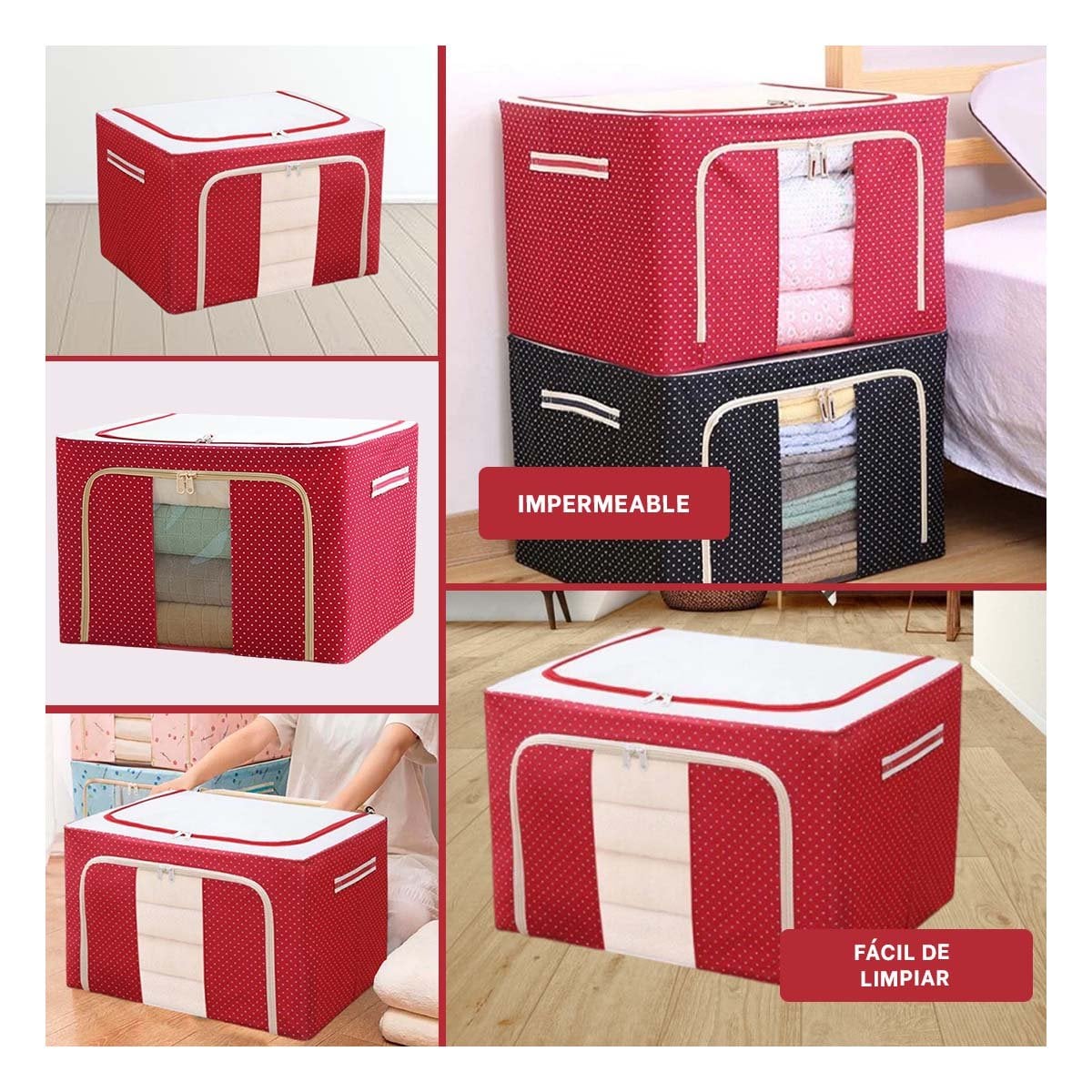 BAUL ORGANIZADOR PLEGABLE PARA HOGAR CON SOLUCION DE ORDEN DIARIO Y VERSATIL Y+POST IT - 2