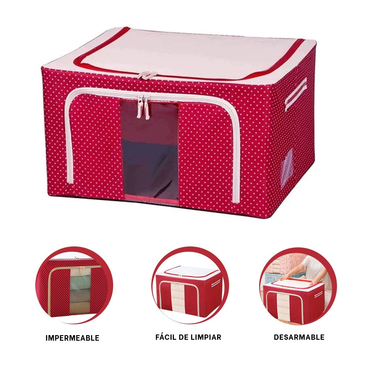 BAUL ORGANIZADOR PLEGABLE PARA HOGAR CON SOLUCION DE ORDEN DIARIO Y VERSATIL Y+POST IT - 5