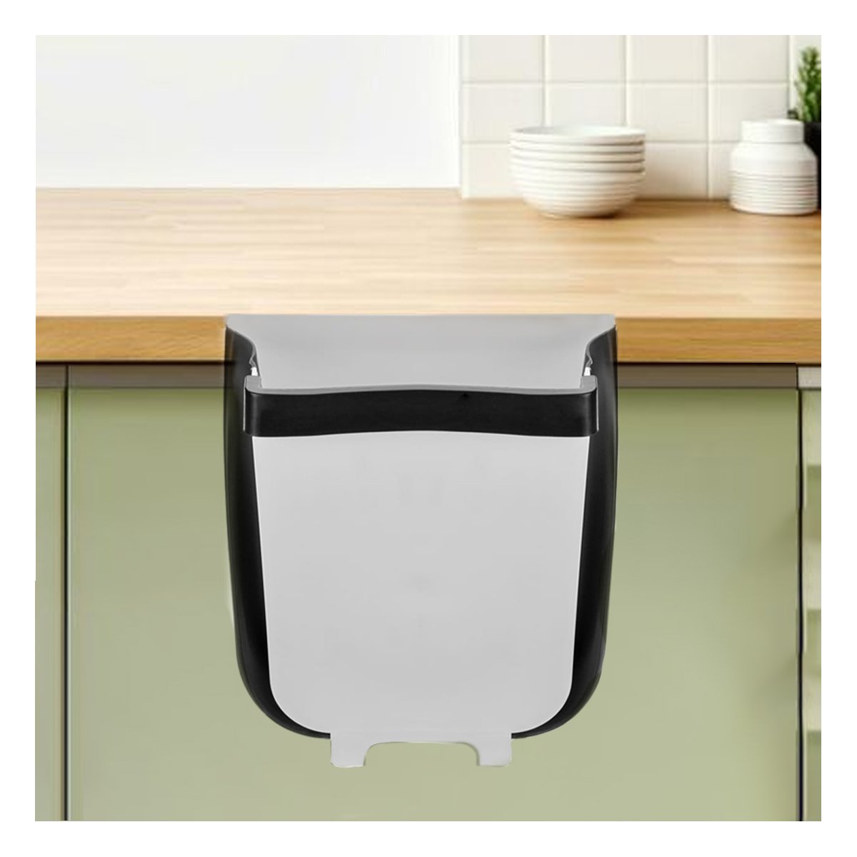 CUBETA PLEGABLE PARA BASURA PRACTICA Y COMODA CONSERVA ORDEN EN CASA Y COCINA Y+PAPEL REGALO - 2