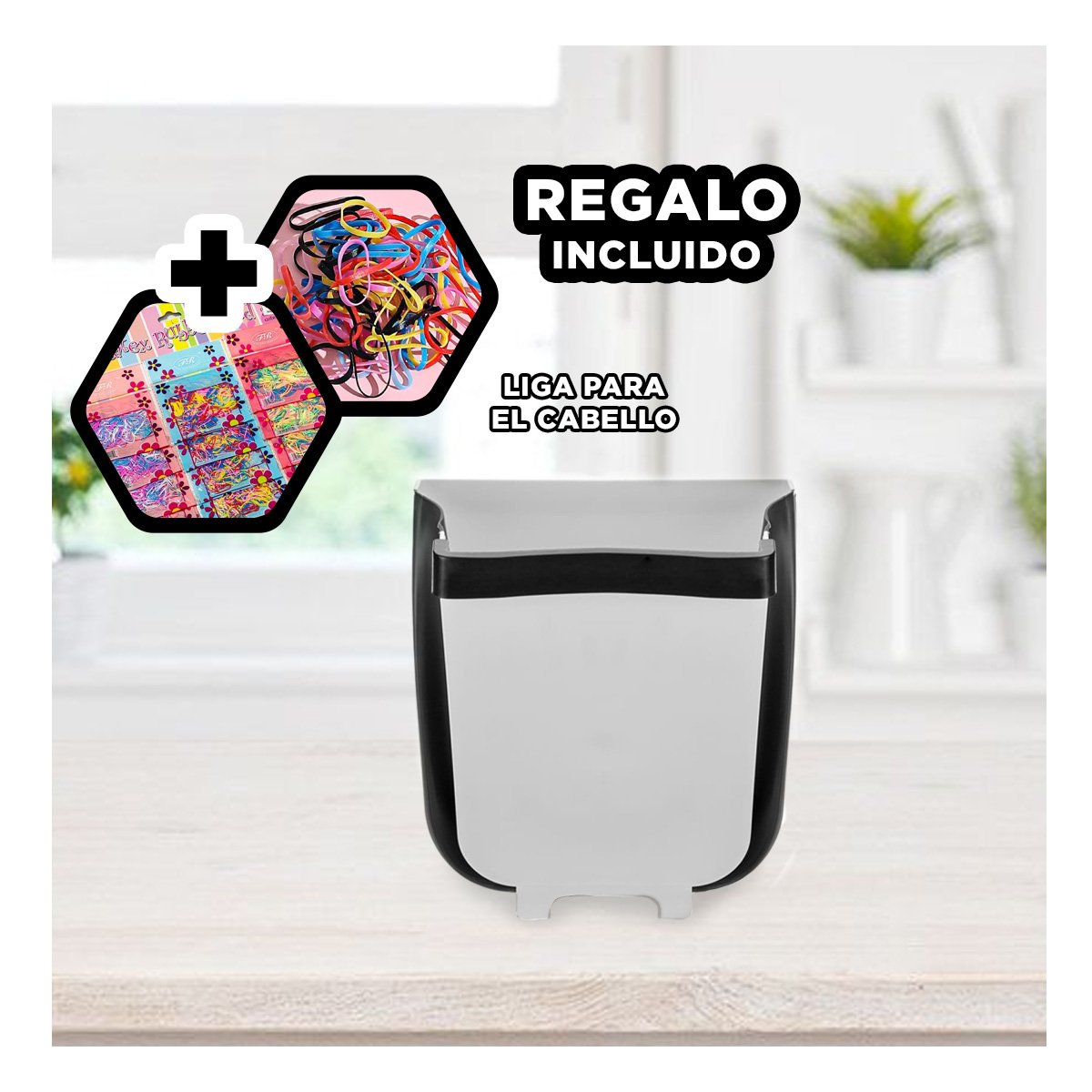 DEPOSITE PLEGABLE PARA BASURA MANTIENE LIMPIEZA Y ORDEN EN HOGAR Y COCINA Y+LIGAS REGALO - 2