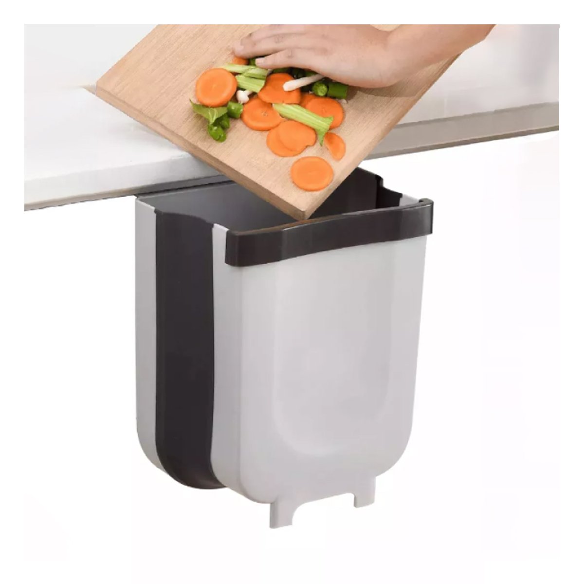 DEPOSITE PLEGABLE PARA BASURA MANTIENE LIMPIEZA Y ORDEN EN HOGAR Y COCINA Y+LIGAS REGALO - 3