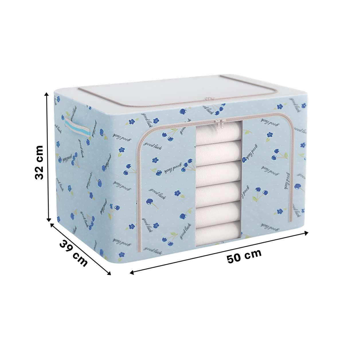 PACK4 RECIPIENTE DE ALMACENAJE PLEGABLE CON CEREZAS PARA ORGANIZACION DEL HOGAR Y+PAPEL REGALO - 4