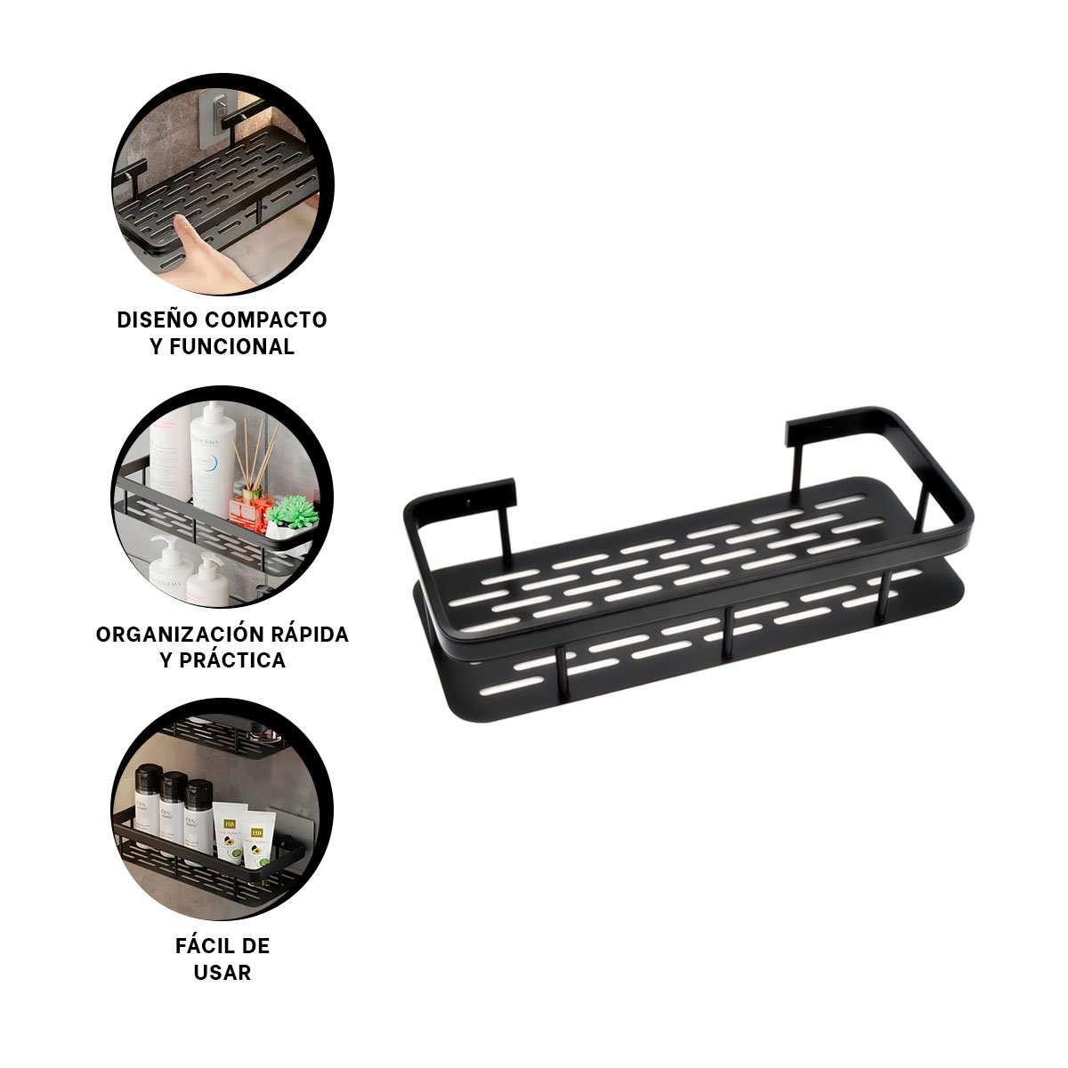 ANAQUEL FLOTANTE NEGRO 30X13CM PARA USO DECORATIVO EN HOGAR MODERNO Y+POST IT - 5