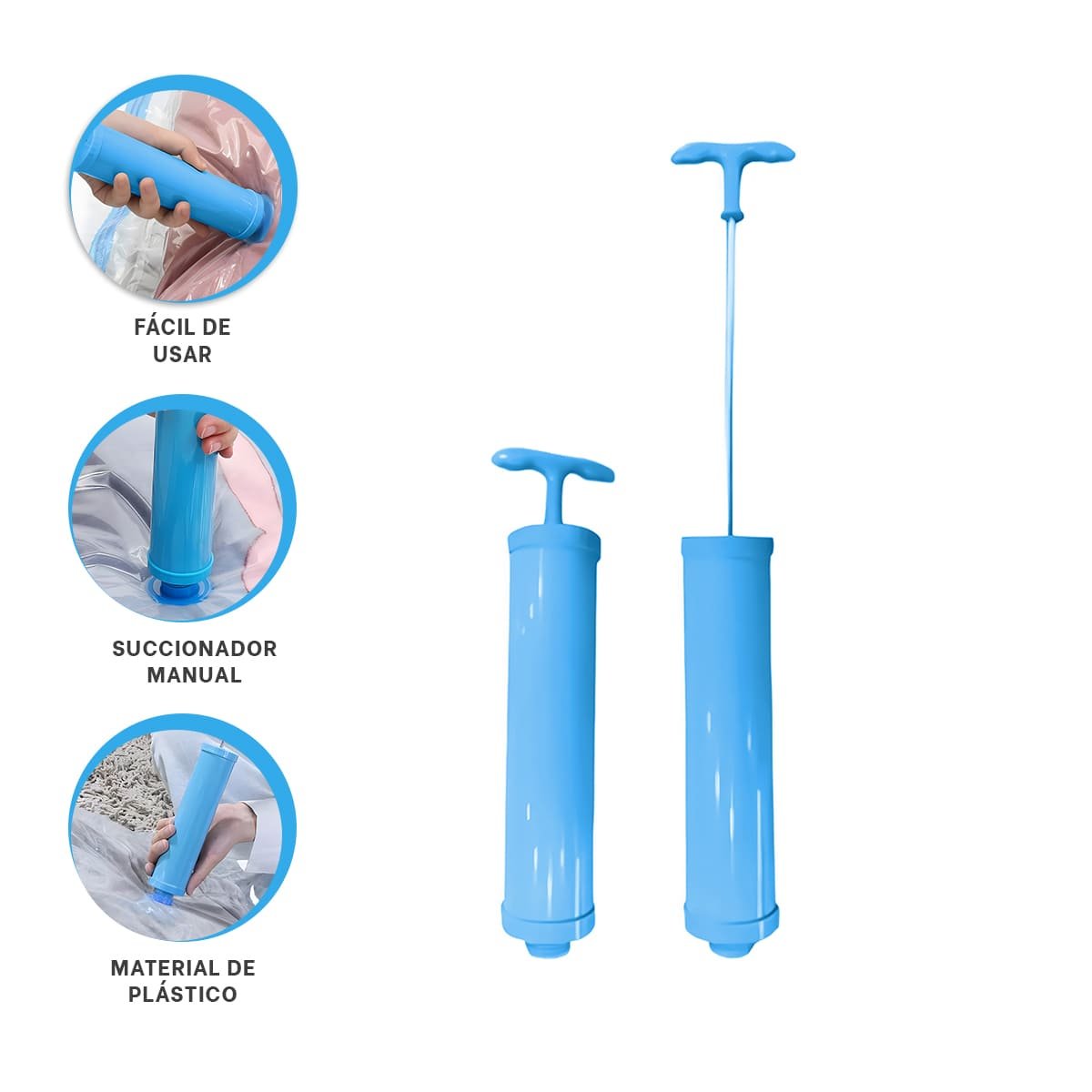EXTRACTOR DE AIRE MANUAL PARA BOLSA AL VACIO MANTIENE ALIMENTOS FRESCOS Y+PAPEL REGALO - 5
