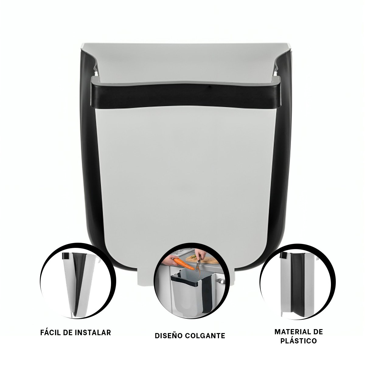 RECIPIENTE PLEGABLE PARA BASURA FACIL DE MANIPULAR Y PRACTICO USO DIARIO Y+POST IT - 5