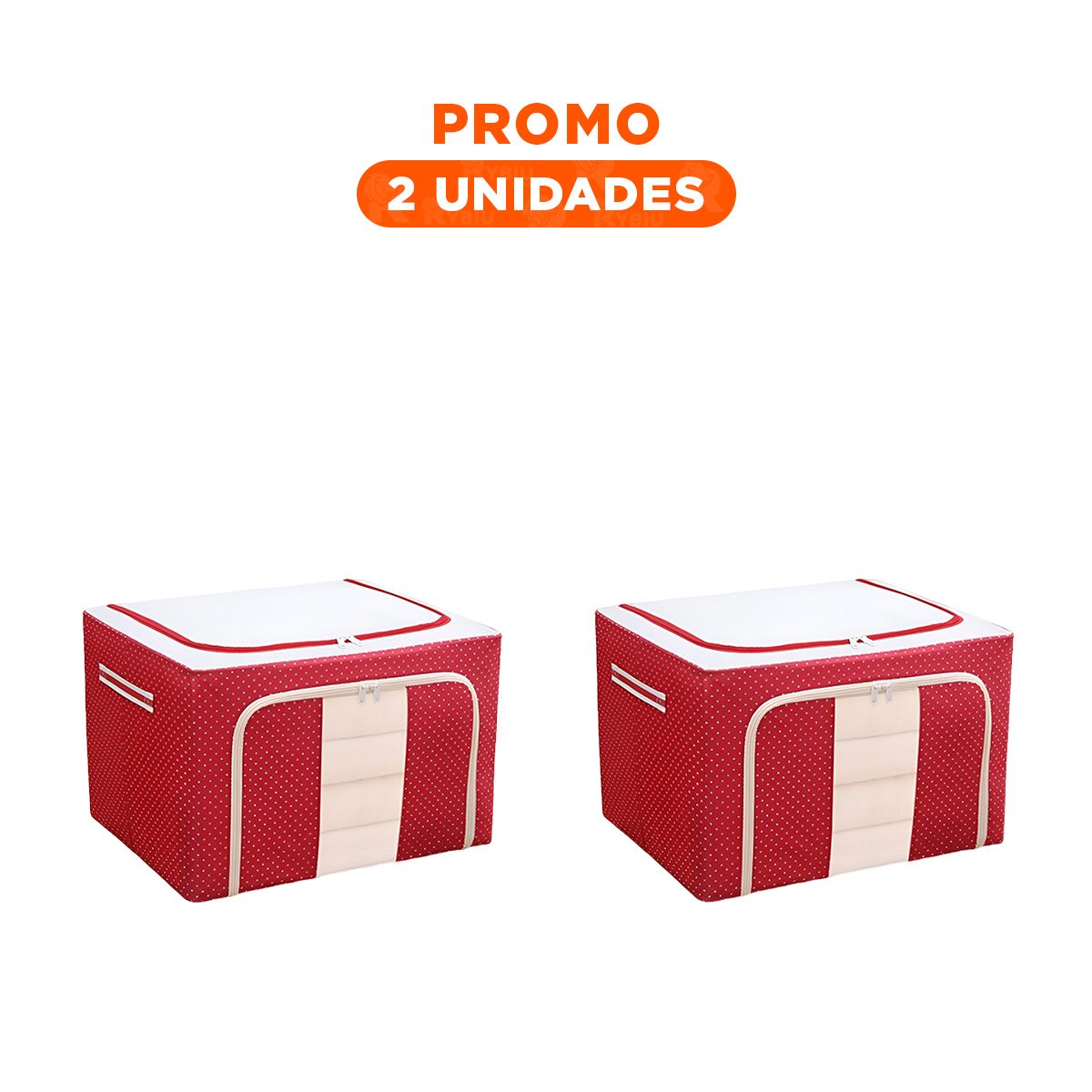 PACK2 BAUL DE ALMACENAMIENTO PLEGABLE PARA HOGAR CON ORDEN ESTABLE Y+REGALO STICKER - 1