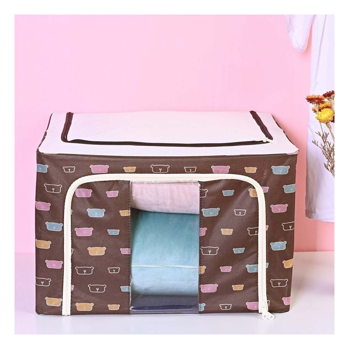 PACK2 MODULO TEXTIL PLEGABLE PARA ORDEN EN DORMITORIO CON ESTAMPA OSOS - 2
