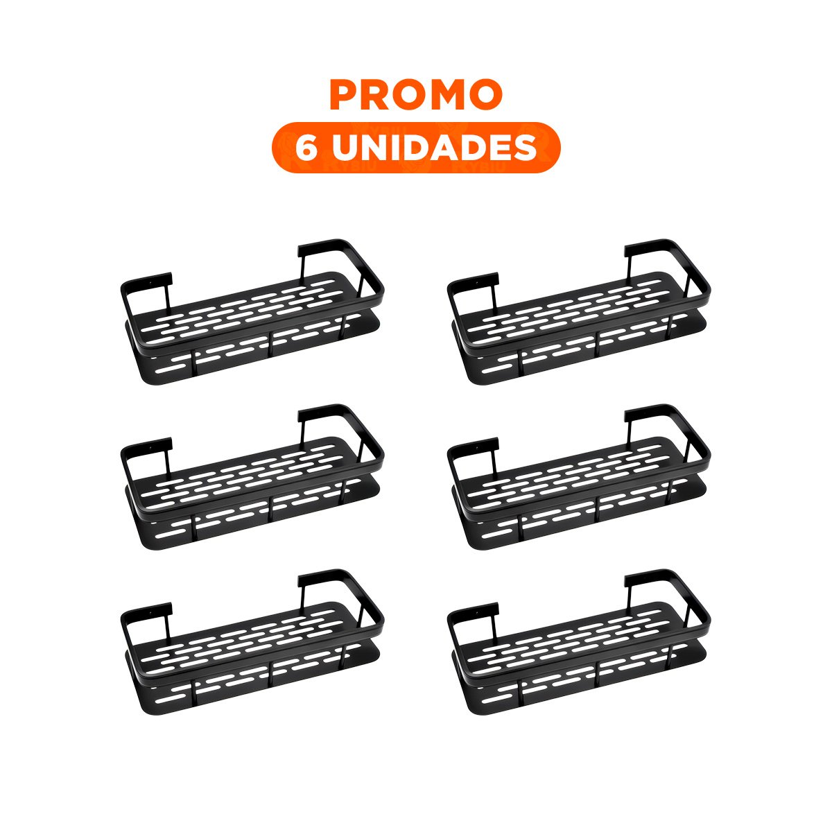 PACK6 COMPLEMENTO VISUAL FLOTANTE NEGRO 30X13CM PARA DECORACION INTERIOR Y+REGALO STICKER - 1