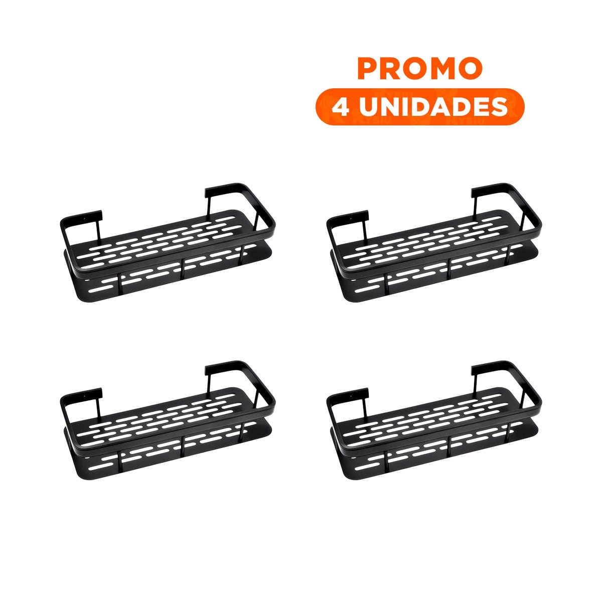 PACK4 PRESENTACION DECORATIVA FLOTANTE NEGRO 30X13CM PARA ESPACIOS MODERNOS - 1