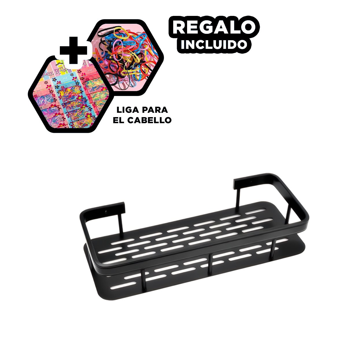 BALDA FLOTANTE NEGRO 30X13CM PARA ORDEN Y ESTILO EN ESPACIOS INTERIORES Y+LIGAS REGALO - 2