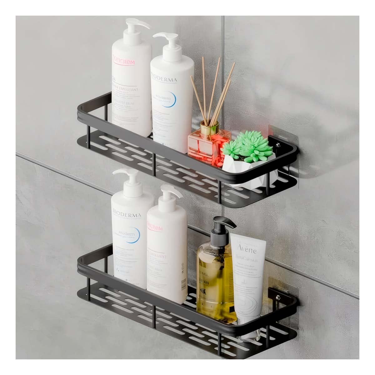PACK2 OPCION DECORATIVA FLOTANTE NEGRO 30X13CM PARA CASA BIEN PRESENTADA Y+REGALO STICKER - 3