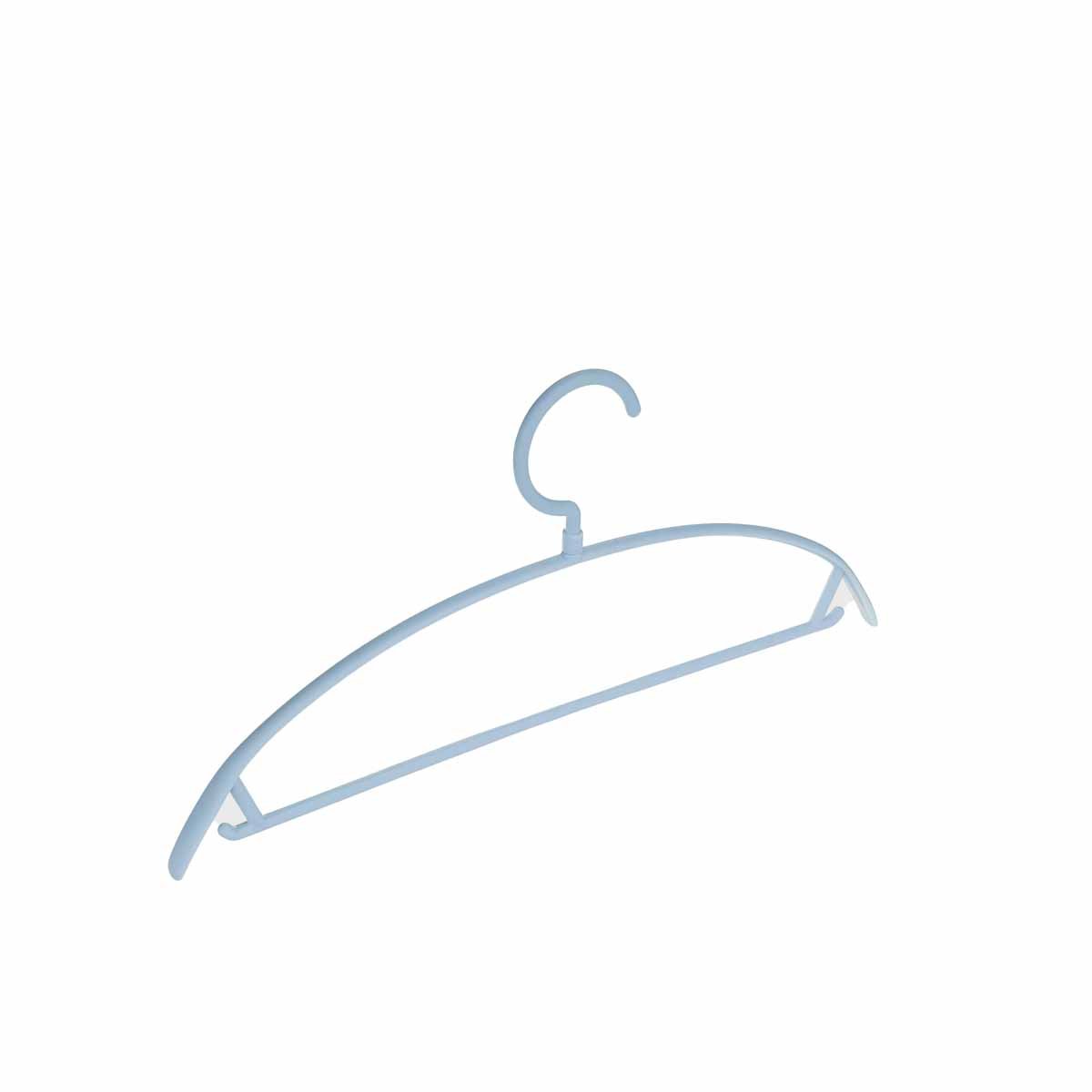 PERCHA DE ROPA DE PLASTICO AZUL MEDIA LUNA 4 PIEZAS PARA CLOSET HOGAR Y+REGALO STICKER - 1