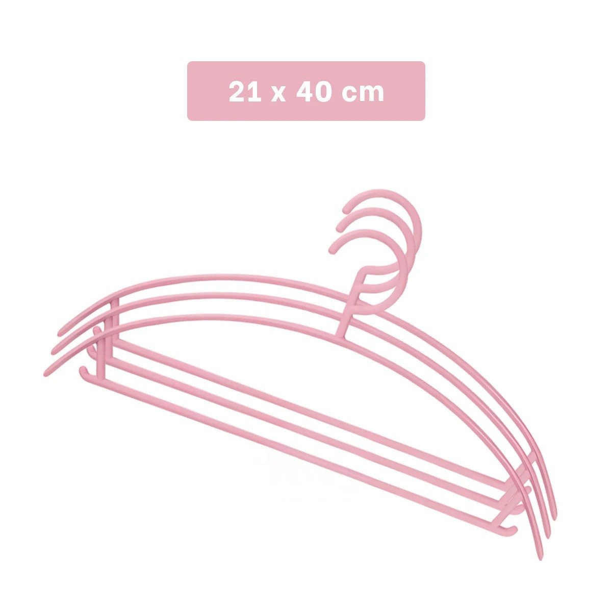 COLGADOR DE ROPA DE PLASTICO ROSADO MEDIA LUNA DE 4 PIEZAS PARA ORDEN EN CASA - 4