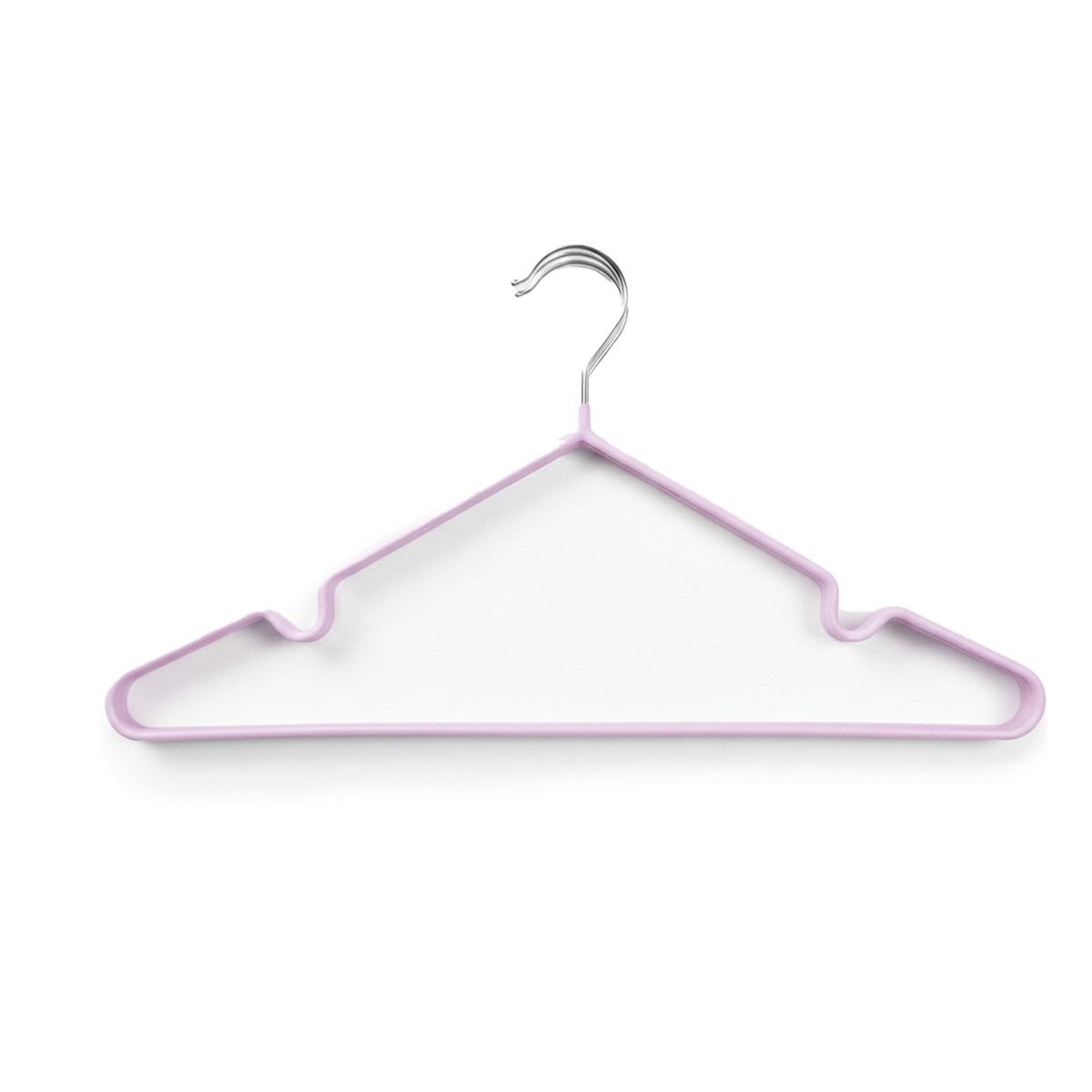 PACK12 COLGANTE PRACTICO DE ALAMBRE CON PLASTICO LILA 5 PIEZAS PARA CLOSET Y+REGALO STICKER - 2