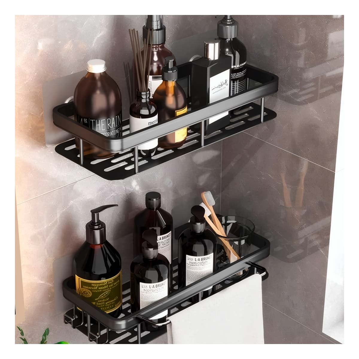 REPISA FLOTANTE NEGRO 30X13CM PARA DECORACION FUNCIONAL EN ESPACIOS DE HOGAR - 1