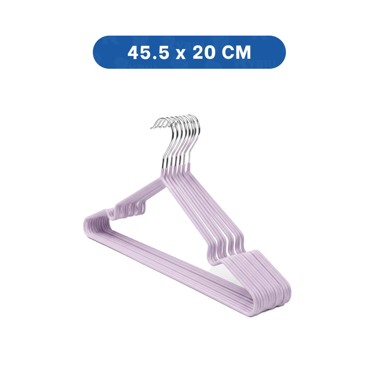 PACK2 COLGANTE PARA PRENDAS DE ALAMBRE CON PLASTICO LILA 5 PIEZAS CASA Y+REGALO STICKER - 4