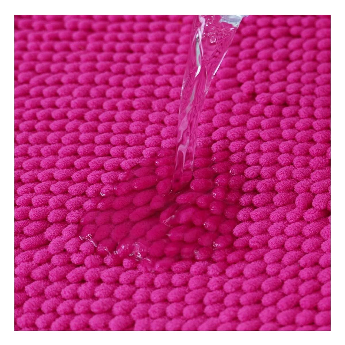 PACK12 PROPUESTA DECORATIVA OVALADA DE MICROFIBRA 40X60CM FUCSIA PARA BANO Y+PAPEL REGALO - 5