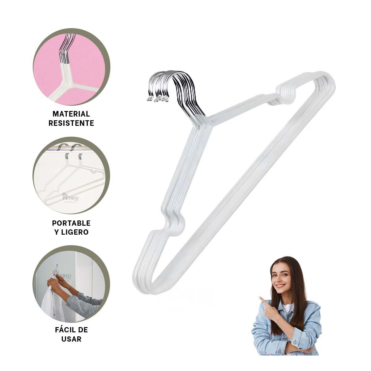 HOLDER FUNCIONAL PARA COLGAR TU ESTILO FAVORITO 5 PIEZAS 20X40,5CM BLANCO Y+POST IT - 5
