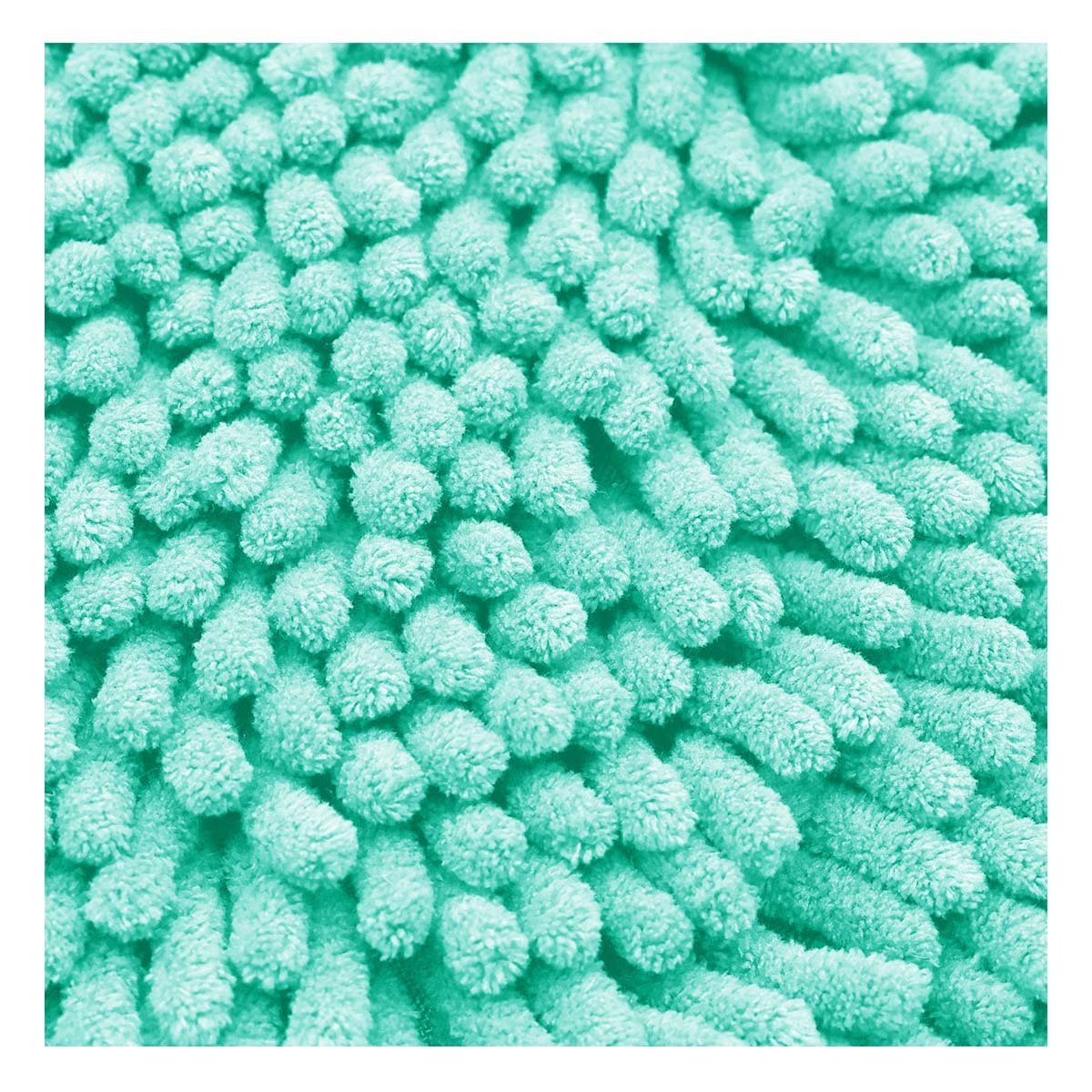 PACK2 TAPETE OVALADO DE MICROFIBRA 40X60CM TURQUEZA SUAVE PARA BANO HOGAR - 5
