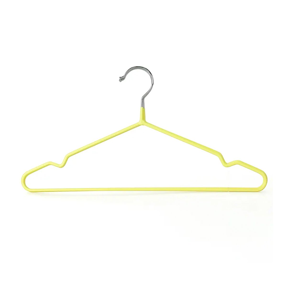 PACK4 COMPLEMENTO PARA PRENDAS DE ALAMBRE CON PLASTICO AMARILLO 5 PIEZAS CLOSET Y+PAPEL REGALO - 3