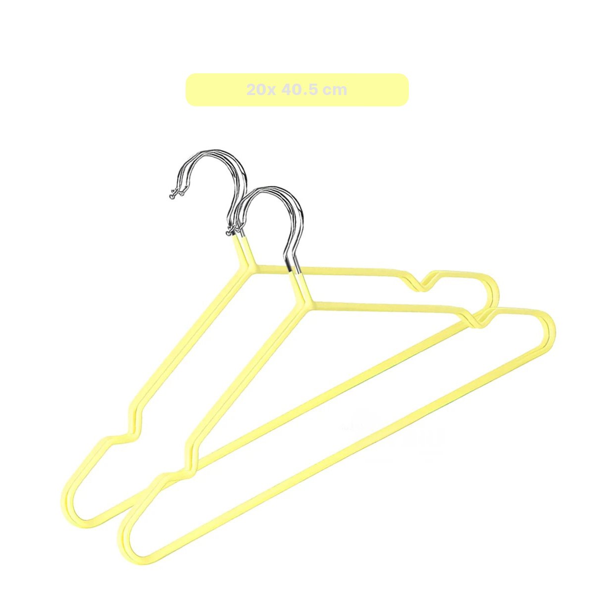 PACK4 COMPLEMENTO PARA PRENDAS DE ALAMBRE CON PLASTICO AMARILLO 5 PIEZAS CLOSET Y+PAPEL REGALO - 4