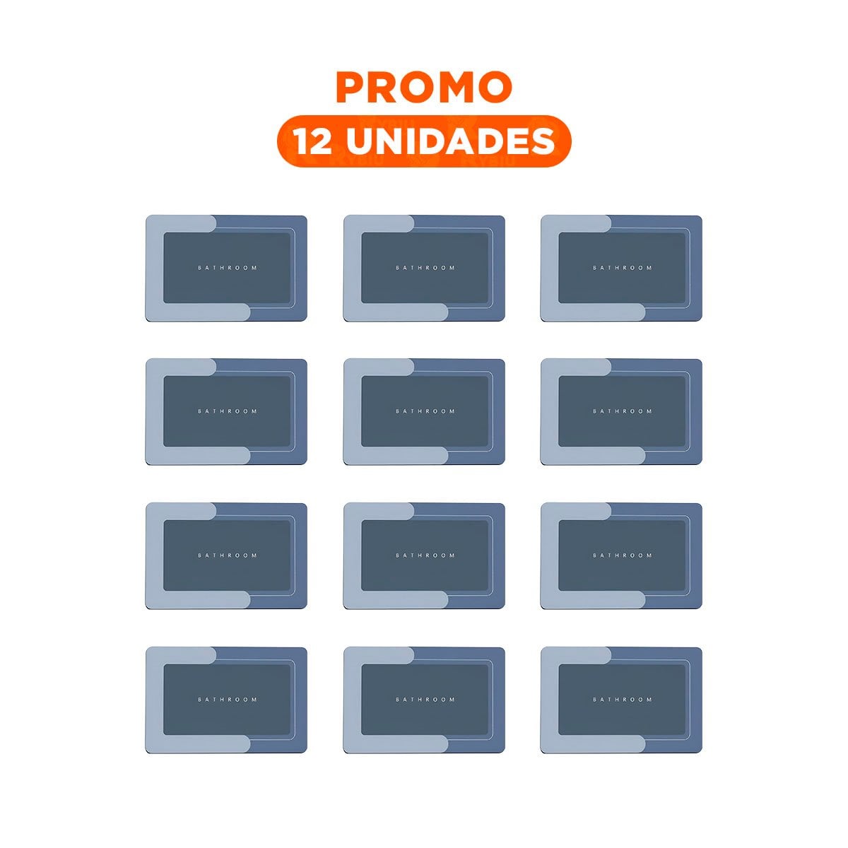 PACK12 MODELO RECTANGULAR AZUL PARA USO DIARIO EN BANO HOGAR - 1