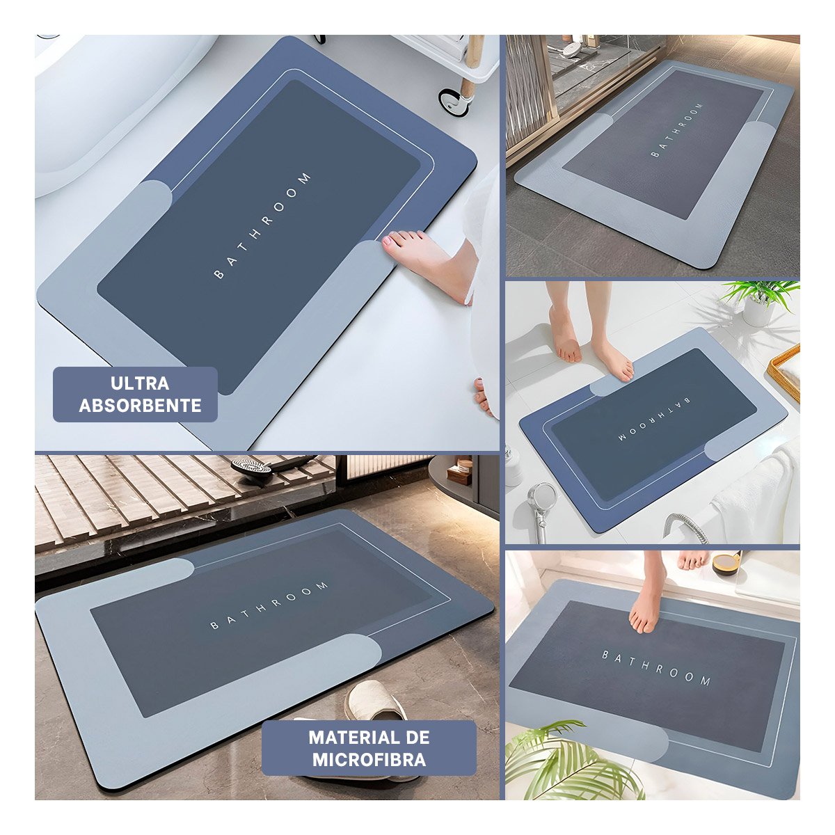 PACK12 MODELO RECTANGULAR AZUL PARA USO DIARIO EN BANO HOGAR - 2