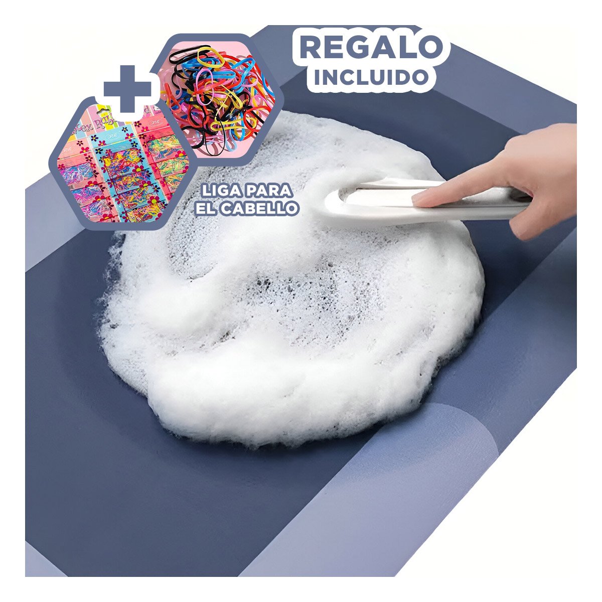ELEMENTO RECTANGULAR AZUL PARA DECORACION DE BANO HOGAR CON ESTILO ACTUAL Y+LIGAS REGALO - 2