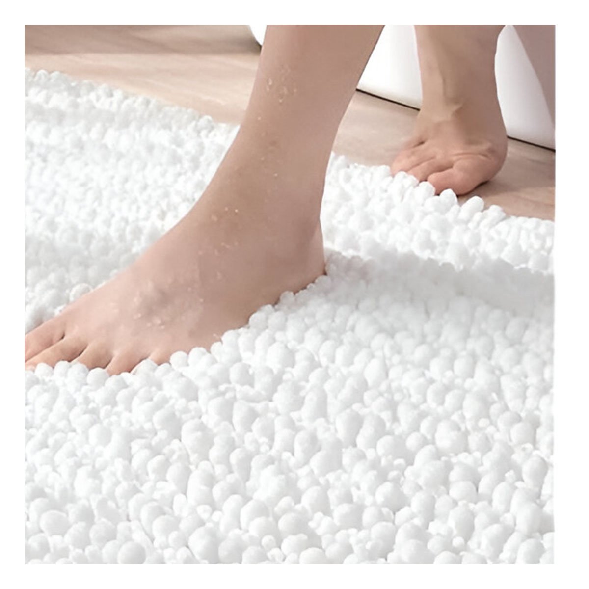 TEXTIL OVALADO DE MICROFIBRA 40X60CM CREMA ABSORBENTE PARA PISO INTERIOR Y+LIGAS REGALO - 3