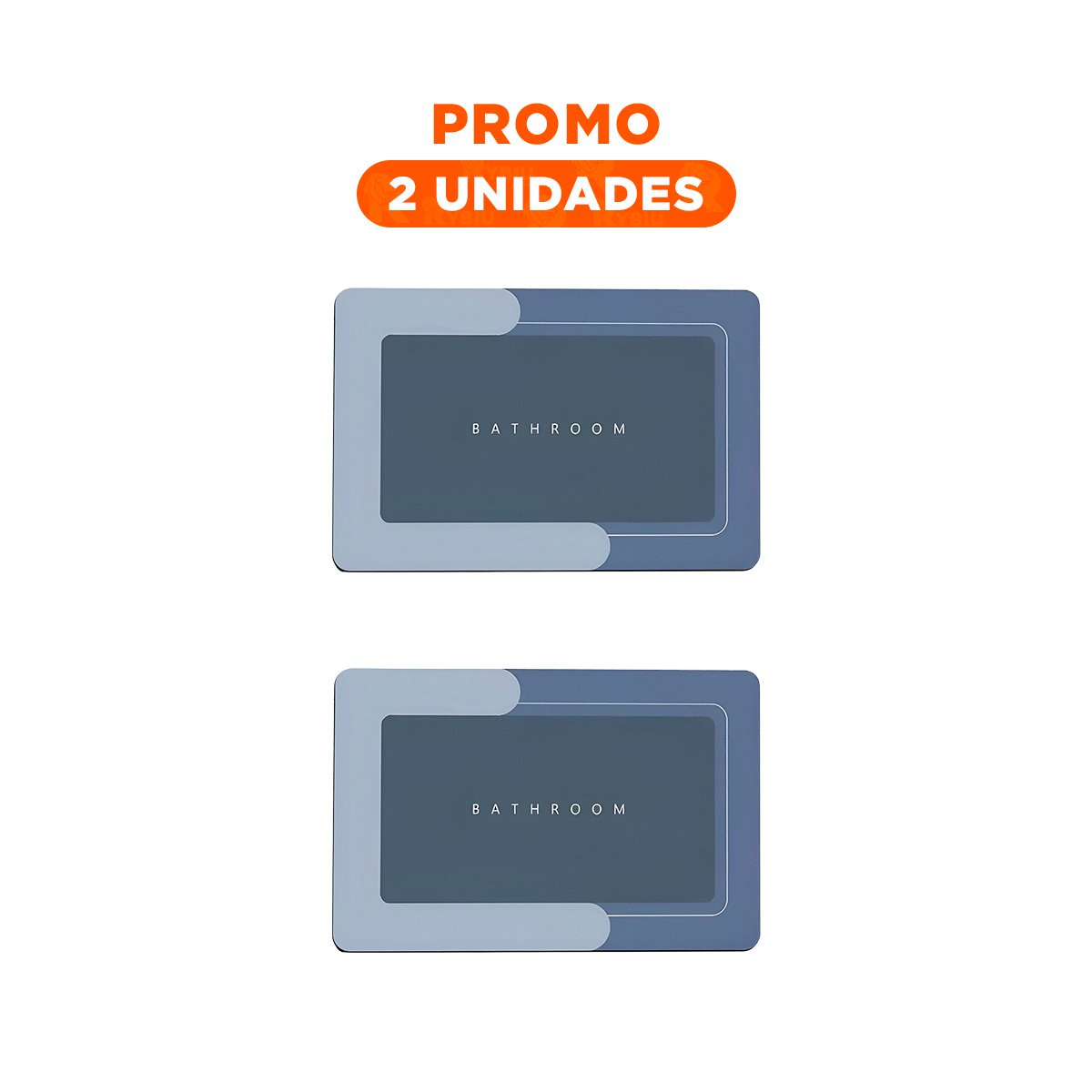 PACK2 PIEZA RECTANGULAR AZUL PARA AMBIENTES DE BANO EN CASA CON ESTILO SOBRIO Y+REGALO STICKER - 1