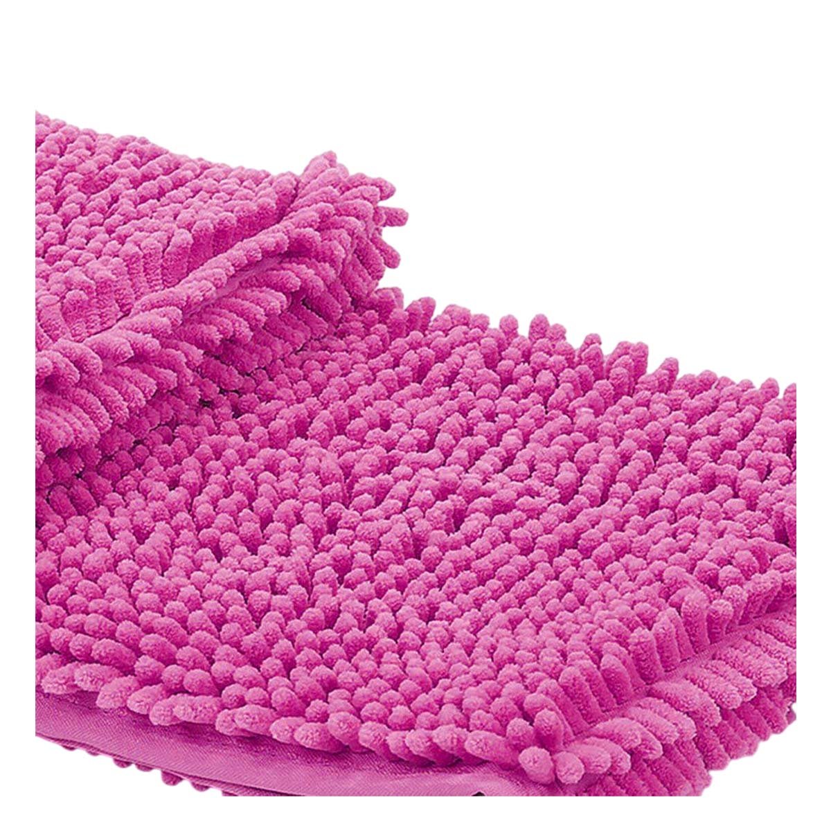 TAPIZ OVALADO DE MICROFIBRA 40X60CM FUCSIA ABSORBENTE PARA HOGAR Y+REGALO STICKER - 1