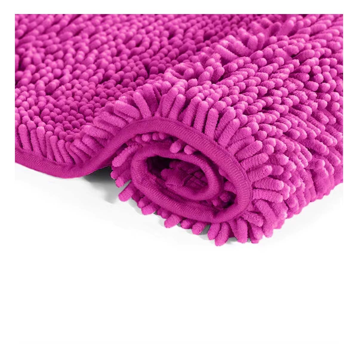 CUBIERTA OVALADA DE MICROFIBRA 40X60CM FUCSIA SUAVE PARA BANO MODERNO Y+LIGAS REGALO - 5